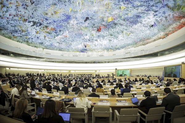 Overview in the context of the 55th session of the UN Human Rights Council in Geneva, 26 February 2024. Photographed on behalf of the Federal Foreign Office