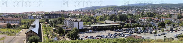 View from Annaberg to the spa gardens of Bad Dürkheim, Rhineland-Palatinate