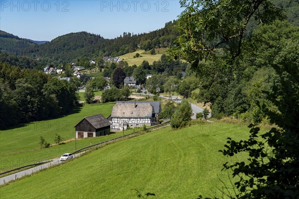 Sauerland, landscape near Oberkirchen, belongs to the town of Schmallenberg, Hochsauerlandkreis, North Rhine-Westphalia, Germany, Europe