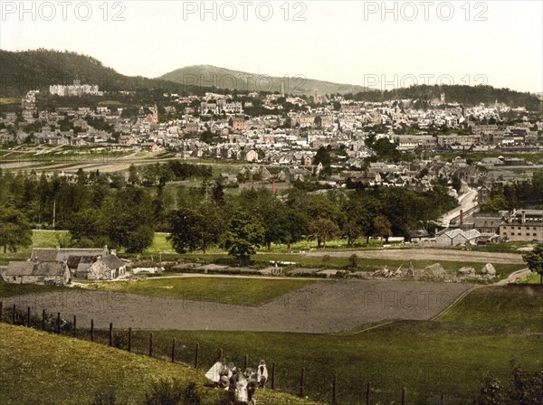 From South, Creiff, Crieff, Scotland, Historical, digitally restored reproduction from a 19th century original, Record date not stated