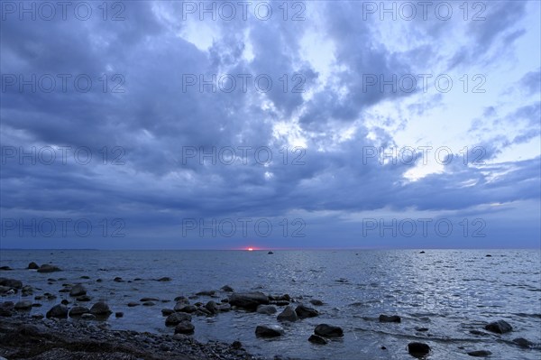 Natural beach with rocks on the island of Poel, Baltic Sea, Mecklenburg-Western Pomerania, Germany, Europe