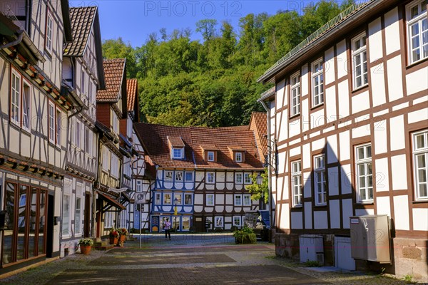 Half-timbered houses, Bad Sooden-Allendorf, Werratal, Werra-Meißner district, Hesse, Germany, Europe