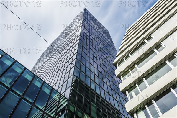 Modern architecture, high-rise building, Messeturm, Basel, Canton of Basel-Stadt, Switzerland, Europe