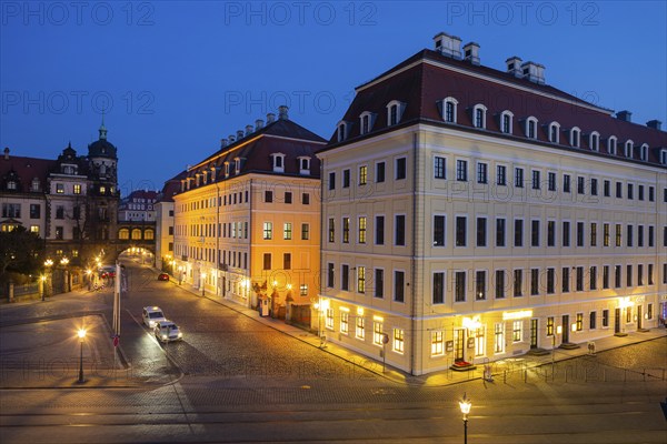 The Taschenbergpalais was built from 1705 as a baroque aristocratic palace in Dresden. After its partial destruction in 1945, it was reconstructed from 1992 as the luxury hotel Taschenbergpalais Kempinski Dresden and opened in 1995. After extensive renovation, the Hotel Taschenbergpalais Kempinski Dresden reopened in 2024, Dresden, Saxony, Germany, Europe