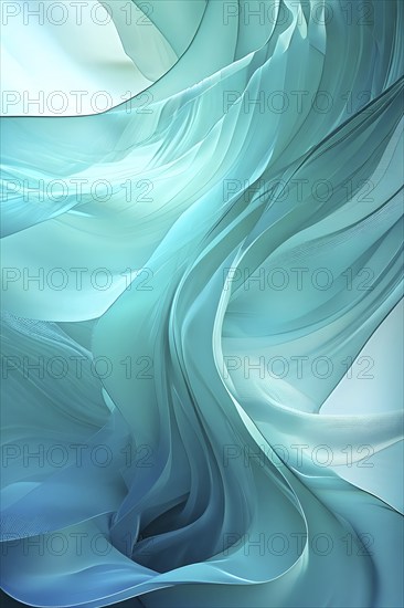 Background of softly flowing ribbons with color weaves intricately throughout the backdrop, AI generated