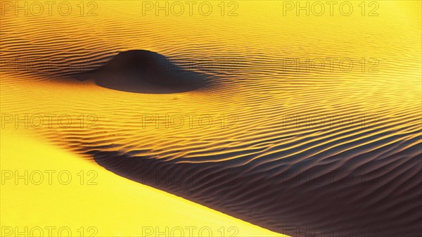 Wind-sculpted sand structures in the Rub al Khali desert, Dhofar province, Arabian Peninsula, Sultanate of Oman