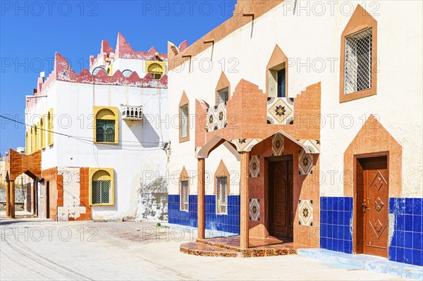 Palace-like building in the abandoned neighbourhood of Mirbat, Dhofar Province, Arabian Peninsula, Sultanate of Oman