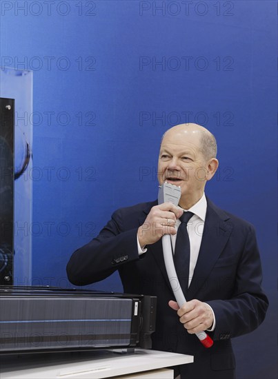 Olaf Scholz (SPD), Federal Chancellor, at the Hannover Messe Hanover, 22 April 2024 TECO 2030 is a Norwegian based clean tech company developing zero-emission technology for the maritime and heavy industry