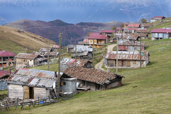Mountain village on the Karester Yalas plateau, Trabzon, Turkey, Asia