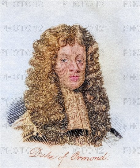 James Butler 12th Earl 1st Duke of Ormonde 1610 1688 Irish statesman and soldier from the book Crabbs Historical Dictionary from 1825, Historical, digitally restored reproduction from an original from the 19th century, Record date not stated