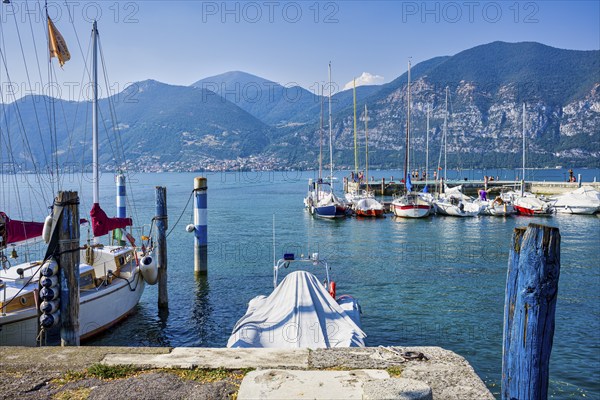 Marina on Lake Iseo, Iseo, Lombardy, Italy, Europe