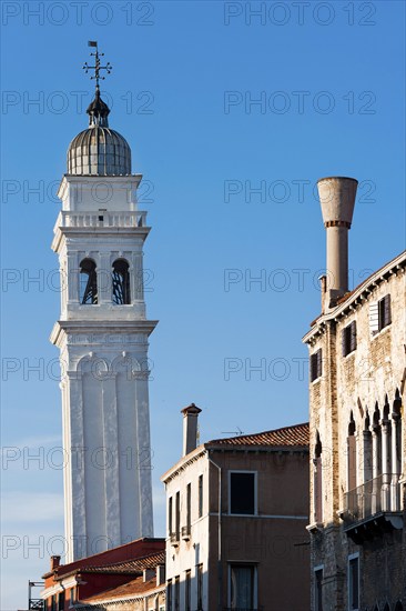 San Giorgio dei Greci in the old town, church, city trip, holiday, travel, tourism, lagoon city, historic, history, architectural history, architecture, sight, landmark, historical, famous, attraction, building, sightseeing, facade, building, old building, endangered, world cultural heritage, UNESCO, culture, honeymoon, Middle Ages, flood, environment, cruise, carnival, Catholic, Venice, Italy, Europe