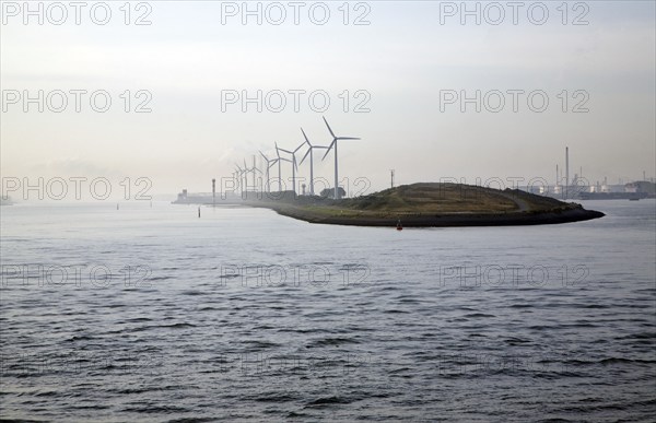 Wind turbines, Port of Rotterdam, Holland