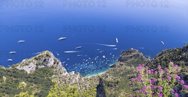 Italy, scenic views of Capri Island and from panoramic lookout of Monte Salaro, Europe