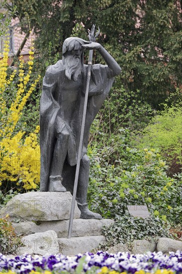 Rübezahl statue, Bensheim, Hessische Bergstraße, Hesse, Germany, Europe