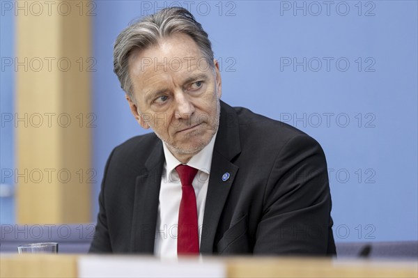 Holger Münch, President of the Federal Criminal Police Office, recorded at the Federal Press Conference on the presentation of the 2023 police crime statistics in Berlin, 9 April 2024