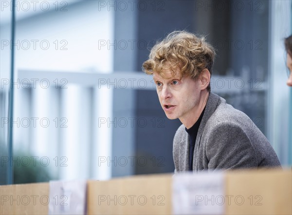 Michael Hauck, press spokesman for the Federal Ministry of Food and Agriculture, recorded during a government press conference in Berlin, 12 April 2024