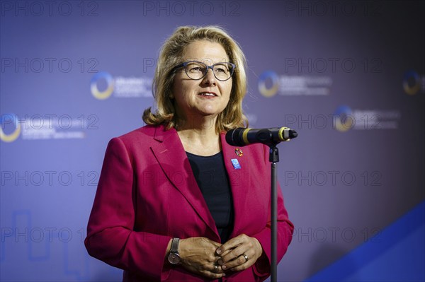 Svenja Schulze (SPD), Federal Minister for Economic Cooperation and Development, pictured at the Ukraine Recovery Conference URC in Berlin.