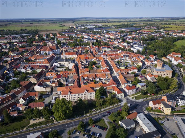 The city centre of Großenhain, cityscape, Großenhain, Saxony, Germany, Europe