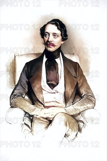 Carl Freiherr von Schönstein (born 27 June 1796 in Ofen, Hungary, died 19 July 1876 Aussee, Styria) was an imperial and royal civil servant and song singer. Official and Lieder singer, Historical, digitally restored reproduction from a 19th century original, Record date not stated, Europe