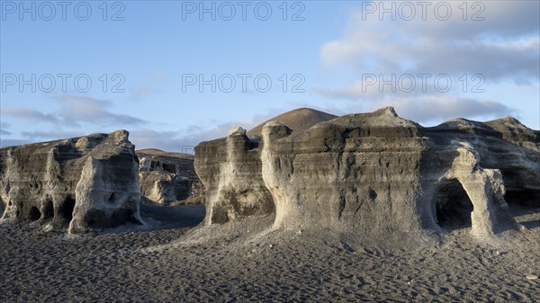 Stratified City, Ciudad estraticicada, Antigua Rofera de Teseguite, Lanzarote, Canary Islands, Spain, Europe