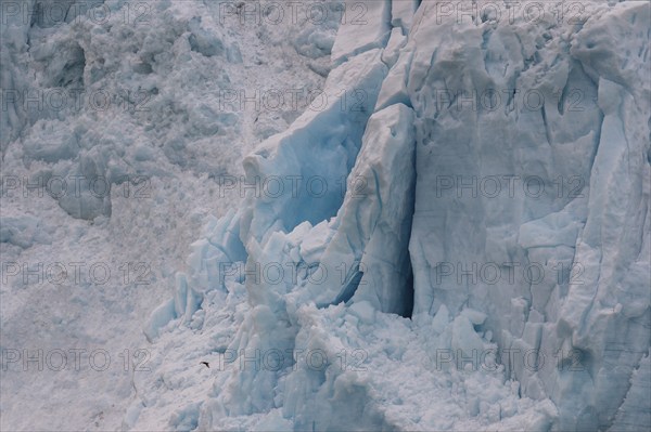 Glacier edge of Monacobreen, Liefdefjord, Woodfjord area, Spitsbergen Island, Svalbard and Jan Mayen archipelago, Norway, Europe