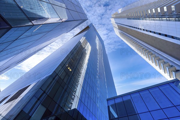 Israel, Tel Aviv financial business district skyline with shopping malls and high tech offices, Asia