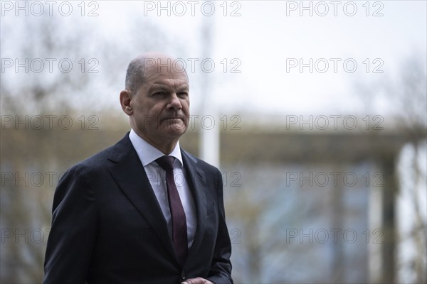 Olaf Scholz, Federal Chancellor, during a state visit by Evika Silina, Prime Minister of Latvia, in Berlin, 27 March 2024