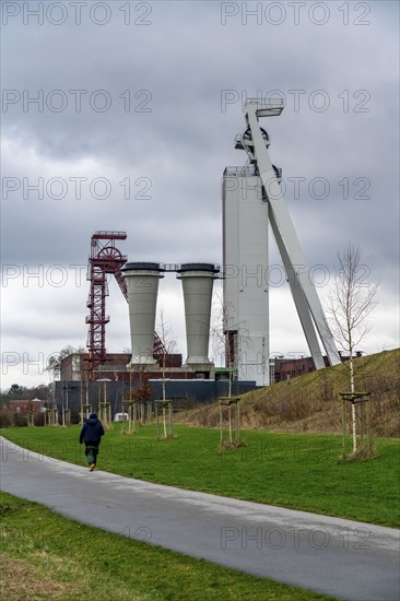 Shaft of the former Schlägel & Eisen coal mine, Shaft 3/4/7, Herten, North Rhine-Westphalia, Germany, Europe