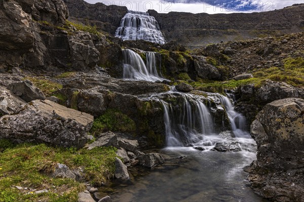 Dynandi waterfalls, Westfjords, Iceland, Europe