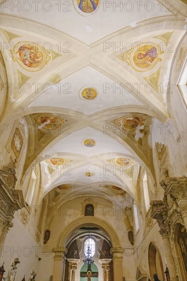Syracuse Cathedral interior, Ortygia, Syracuse, Sicily, Italy, Europe