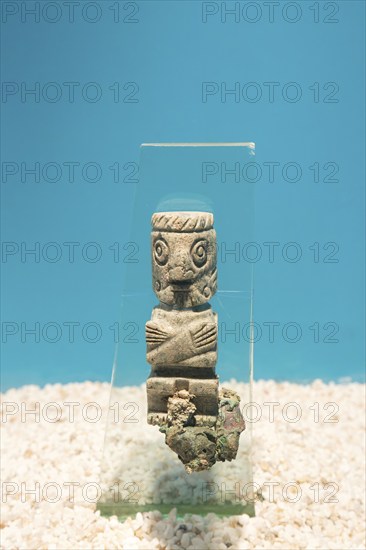A Tlaloque a helper to Tlaloc, Aztec rain god, archaeological site and museum of Templo Mayor, Mexico City, Mexico, Central America
