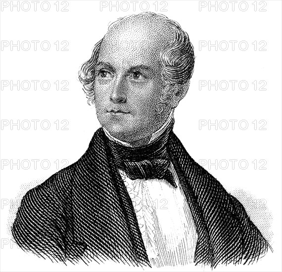 Portrait of Camille Hyacinthe Odilon Barrot, 1791 - 1873, a French politician, Portrait von Odilon Barrot, 1791 - 1873, ein französischer Politiker Opposition Julimonarchie Zweite Republik 1848–1849 Ministerpräsident