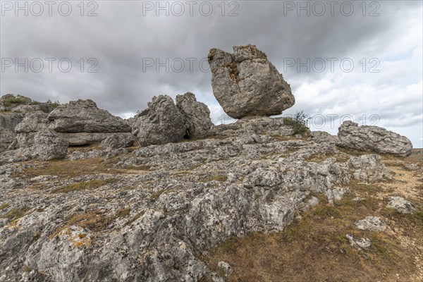 Strangely shaped rocks in the chaos of Nimes le Vieux in the Cevennes National Park. Unesco World Heritage. Fraissinet-de-Fourques, Lozere, France, Europe