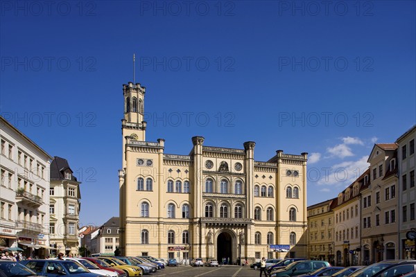 Town hall Supra-regionally important building of early historicism, built in 1840-1845 by master builder Carl August Schramm in the style of late Gothic and early Renaissance palaces in northern Italy