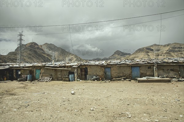 Huts of a miners' settlement, Ticlio, Peru, South America