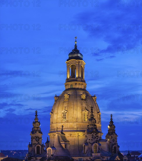 Evening view over Dresden's Old Town