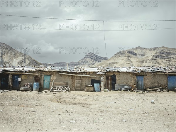 Huts of a miners' settlement, Ticlio, Peru, South America