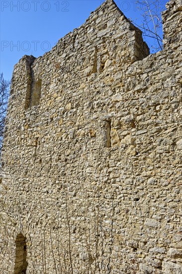 The Hohenmelchingen castle ruin on the Zollernalb near Melchingen, Burladingen, Swabian Alb, Baden-Württemberg, Germany, Europe