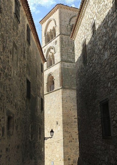 Iglesia de Santa Maria la Major church, in historic medieval town of Trujillo, Caceres province, Extremadura, Spain, Europe