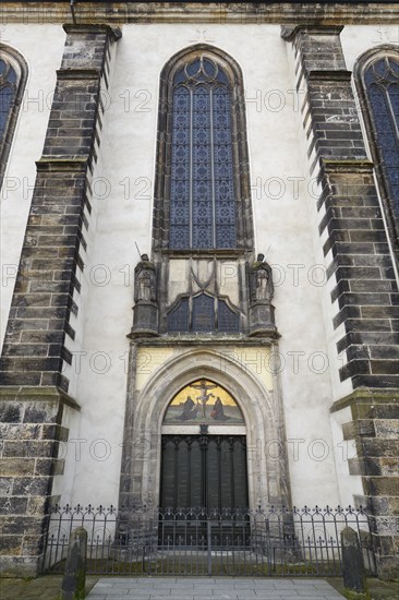 All Saint Church or Castle Church, Theses door where Martin Luther posted in Latin his 95 theses, Luther City Wittenberg, Saxony Anhalt, Germany, Europe