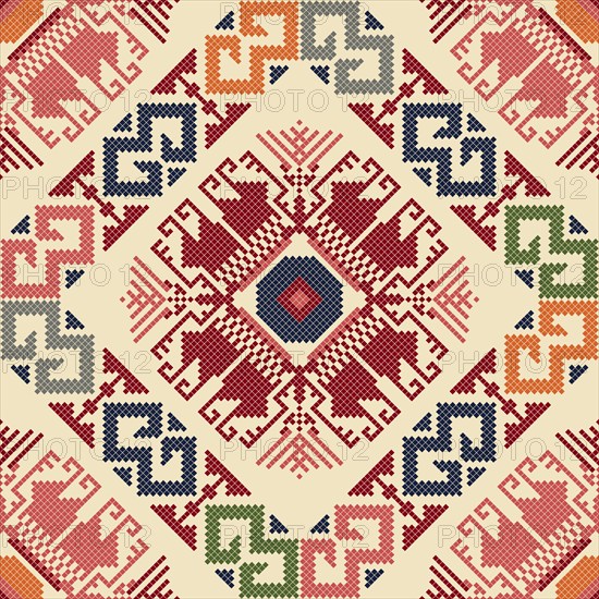 Traditional Bulgarian embroidery vector pattern