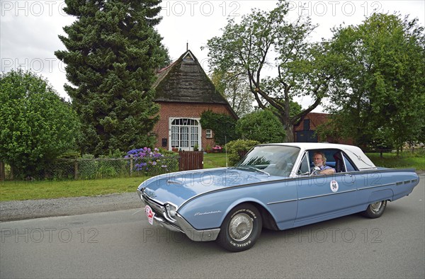 Europe, Germany, Lower Saxony, Lower Elbe Classics, classic car tour, Ford Thunderbird, year of construction 1962, Hamburg, Hamburg, Federal Republic of Germany, Europe