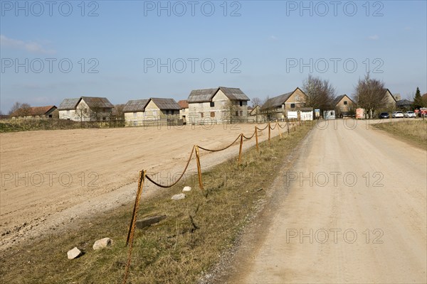 Copehill Down FIBUA village military training area, Fighting In Built Up Areas, Chitterne, Salisbury Plain, Wiltshire, England, UK