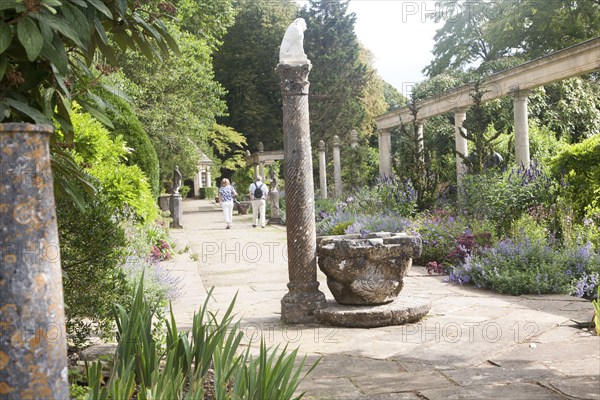 Italianate garden of landscape gardener Harold Ainsworth Peto created between 1899 and 1933, at Iford Manor, near Freshford, Wiltshire, England, UK