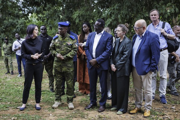 Annalena Bärbock (Alliance 90/The Greens), Federal Foreign Minister, during a visit to the International Academy for Combating Terrorism (Academie internationale de lutte contre le terrorisme, AILCT) in Abidjan, 16 July 2024