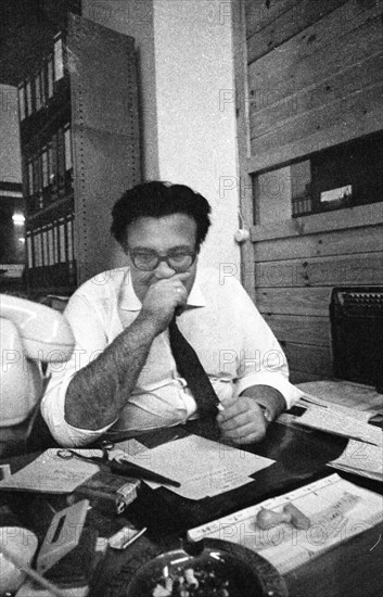 DEU, Germany, Dortmund: Personalities from politics, business and culture from the years 1965-71. Ruhr area. Work of the Extra Dienst editorial team ca. 1965, Europe