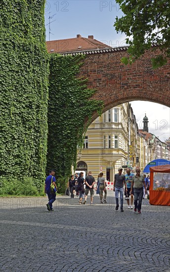 Europe, Germany, Bavaria, Munich, Old Town, Sendlinger Tor, Part of the old city wall, View into Sendlinger Straße, Hamburg, Hamburg, Federal Republic of Germany, Europe