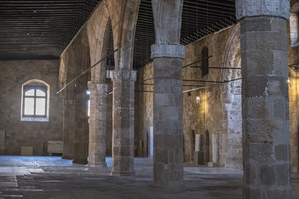 Former infirmary, Archaeological Museum in the former Order of St John Hospital, 15th century, Old Town, Rhodes Town, Greece, Europe