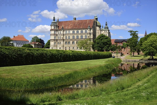 Europe, Germany, Mecklenburg-Western Pomerania, Güstrow, Güstrow Castle, built 16th century, Renaissance building, side view, Güstrow, Mecklenburg-Western Pomerania, Germany, Europe